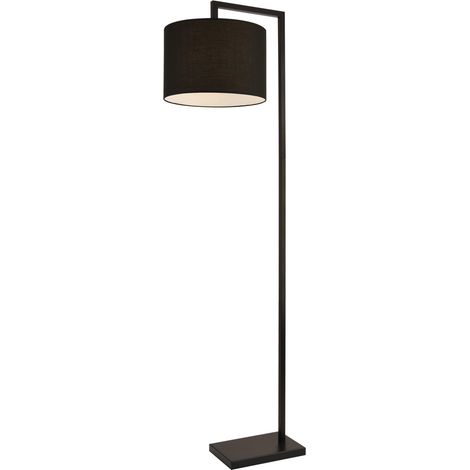 Lámpara de pie lámpara de pie con pantalla de metal y tela negra 161 cm 030002433 (1/3)