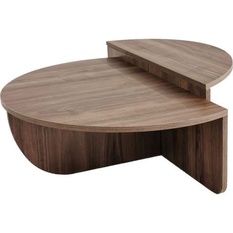 Table basse modulable 2 niveaux en demi-cercles design moderne PODIUM (1/5)