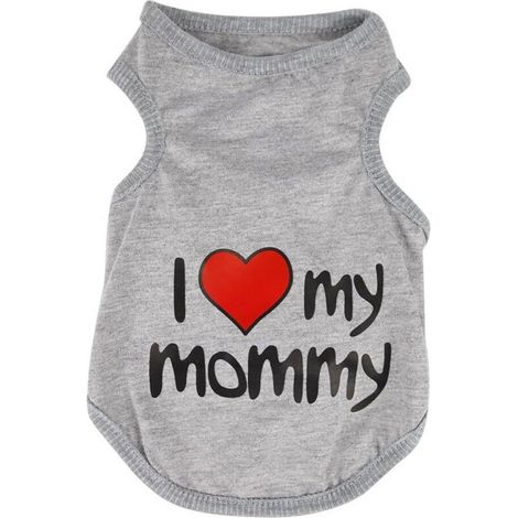 Pull pour chien de compagnie, costume de chiot, mignon, j'aime maman, chemise