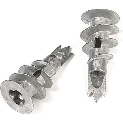 Lot de 50 chevilles de fixation pour plaque de plâtre auto-perçantes - En métal pour plaques de plâtre à une couche et à double couche-LIAIKI (1/5)