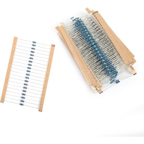 Packung mit 600 1/4 W 1% Metallfilmwiderständen, 10 Ω bis 1 MΩ, 30 verschiedene Werte (20 Widerstände pro Packung). (1/5)