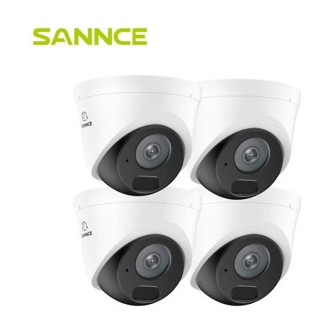 SANNCE Cámara de seguridad POE Full HD de 3 MP con detección de movimiento y alerta de personas y vehículos IP67 (1/5)