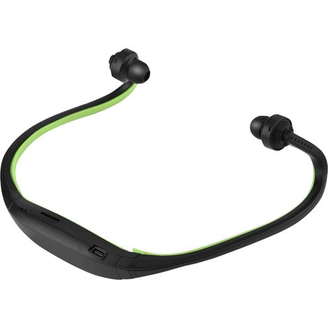 Écouteurs stéréo sans fil Bluetooth 4.1 pour le sport avec micro et emplacement pour carte TF (vert) (1/5)