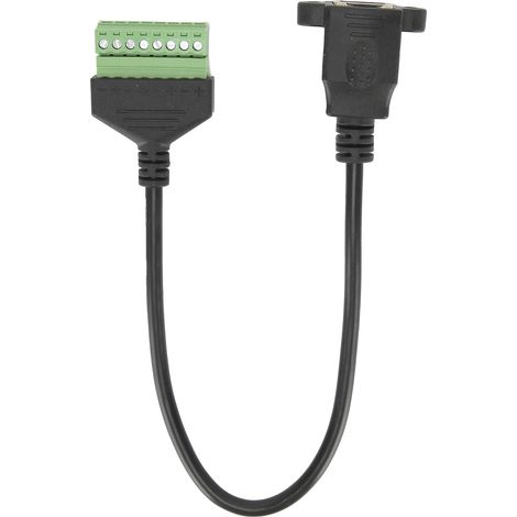 Adaptateur RJ45 Femelle vers 8 Broches, Câble Réseau Court avec Borne sans Soudure Vert