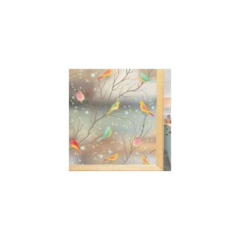 Rnemitery – Transparente, statisch haftende Folie 60 cm x 200 cm – 96 % UV-Schutz – 95 % Sichtschutz – Einfache Anbringung auf Glas – Crezuo