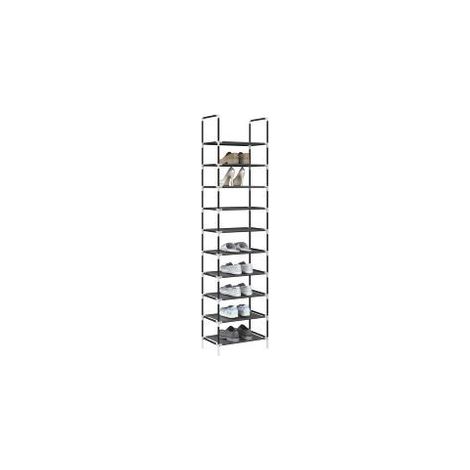 Étagère à chaussures 10 niveaux 44x28x180 tissu non-tissé (1/5)