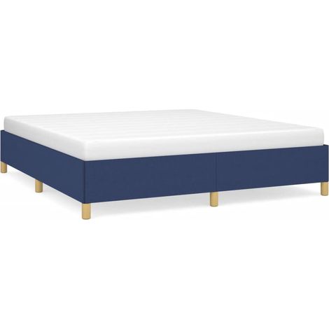 Maison Exclusive - Boxspringbettgestell Blau 160x200 cm Stoff