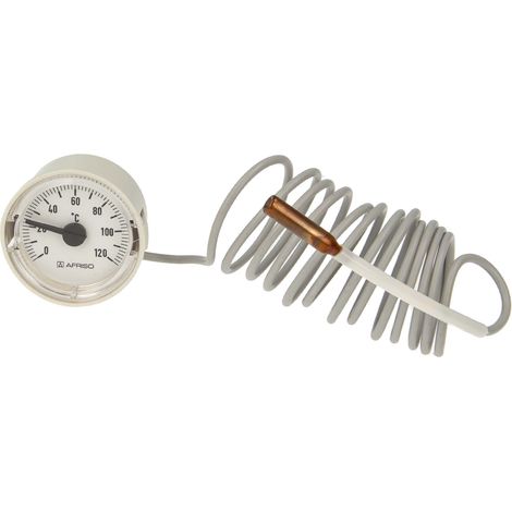 AFRISO Ø 40 mm Fernthermometer 0 - 120°C THK 40 mit Fühler Ø 6 x 30 mm und Kabellänge 1500 mm
