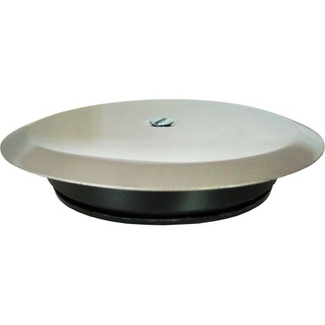 Tappo per Sifone Bagno da 100mm - Con coperchio in Acciaio Cromato con Vite per Chiusura Ermetica (1/2)