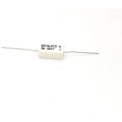 Resistencia Bobinada 0R47 5W 5% Axial Medidas 10x9x22mm