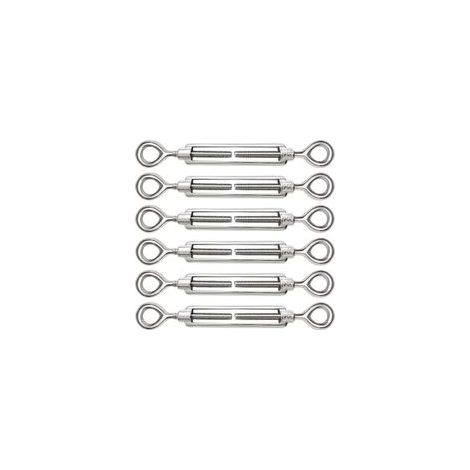 6 Pièces Tendeur Cable M5 Tendeur Cable Inox 304 Réglable Oeil de Ridoir et Oeil pour Tendeur de Fil Cable Acier Corde Crochet Tendeur Accessoires (1/5)
