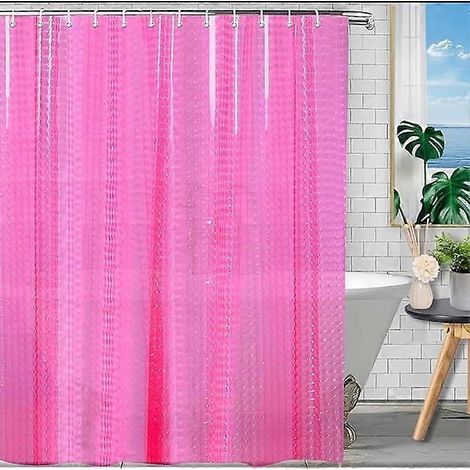 Doublure de rideau de douche en vinyle extensible, taille standard, imperméable, facile à nettoyer, pour salle de bain. (1/5)