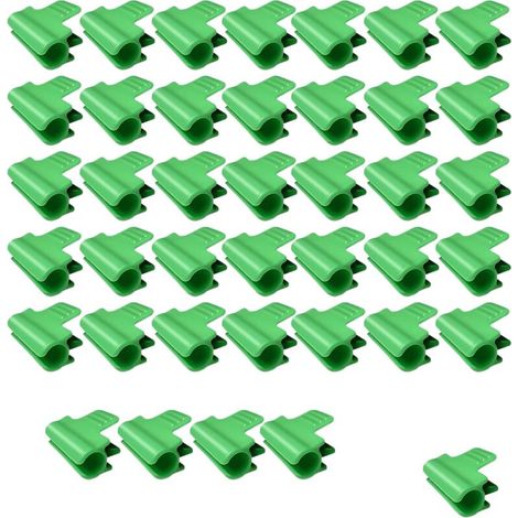 Lot de 40 clips pour serre de jardin, clips pour tube d'ombrage, filet de jardin, accessoires pour toile d'ombrage (11 mm) (1/5)