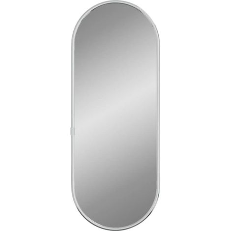 Specchio da Parete Argento 40x15 cm Ovale vidaXL
