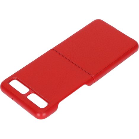 Coque de Protection en Cuir Rouge pour Samsung Galaxy Z Flip - Anti-Chocs et Anti-Rayures (1/5)