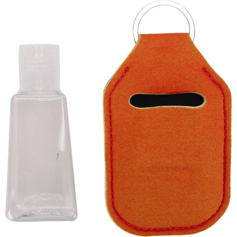 Bouteilles de Voyage Rechargeables de 30 Ml, 30 Pièces, Couvercles Rabattables Anti-fuite avec Pochette Porte-clés pour Articles de Toilette, Cosmétiques, Liquides Essenti (ORANGE) (1/5)