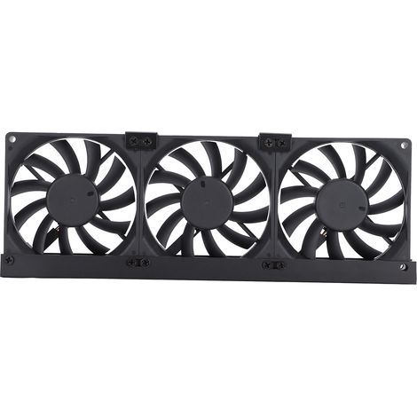 Ventilateur de refroidissement à 3 ventilateurs 5V ARGB avec barre lumineuse, refroidisseur pour emplacement PCI avec déflecteur fixe et vis de fixation pour carte graphique