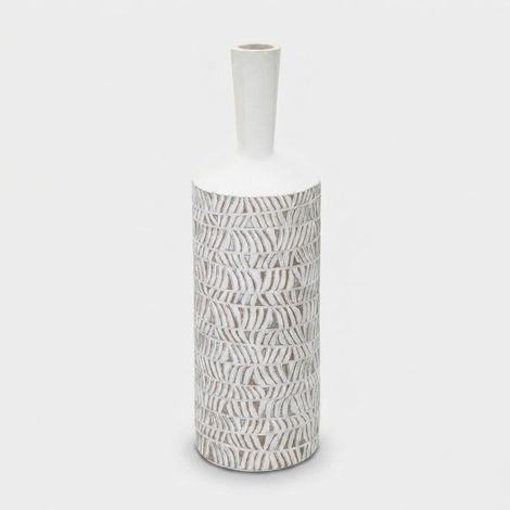 Jarrón decorativo mauro ferretti blanco 49 5 cm 15 cm (1/5)