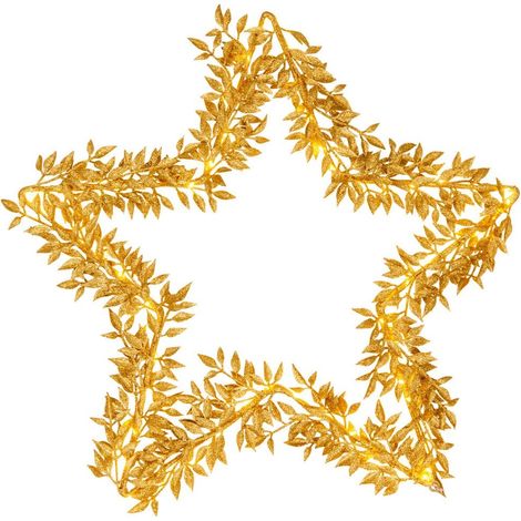 Étoile Décorative de 50 cm de Diamètre avec Délicates Feuilles pour Décoration Intérieure - PANGIVO (1/5)