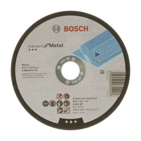 Bosch Standard for Metal disco de corte 150 mm plata