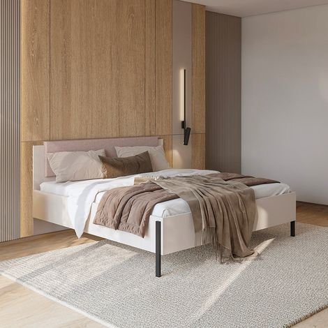 Lit coffre 160x200 sommier inclus Bérénice Cachemire (1/5)