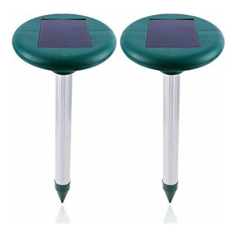 Confezione da 2 Repellente per Talpe Solare Repellente per Talpe ad Ultrasuoni Caccia Talpa Solare Intelligente Combina Suoni e Vibrazioni Anti-Talpa Ratti Topi Serpenti Animali per Giardini Esterni (1/5)
