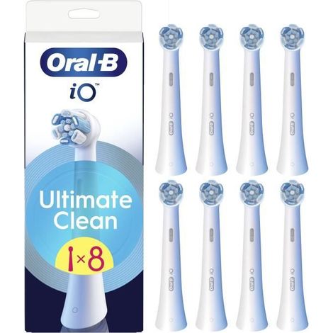 Bürstenköpfe - ORAL-B - iO Nachfüllungen Ultimate Clean - Packung mit 8 - Weiß