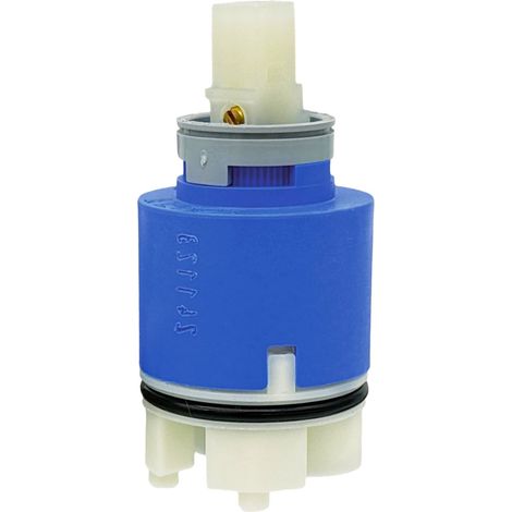 Schläfer 4800135 Cartuccia Ricambio Miscelatore 35mm con regolazione Cartuccia Kerox in Ceramica Alta con 2 Piedini per Rubinetti Monocomando Lavabo, Bidet, Doccia, Vasca, Lavello del Bagno e Cucina