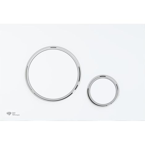 Swiss Aqua Technologies Plaque de commande double touche en plastique, blanc mat/chrome brillant (SATAT76) (1/5)