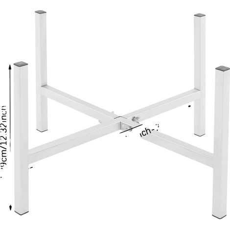 Feuerstelle Ständer, Höhenverstellbar, Robuste Unterstützung, Silber (1/2)