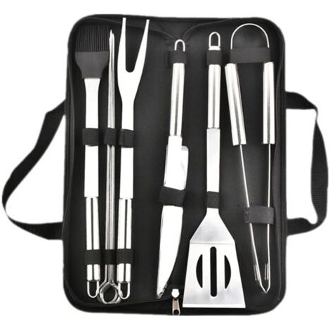 Ensemble de Barbecue - Kit d'accessoires pour Barbecue à Gaz, Charbon, Ensemble Ustensiles Professionnels en Acier de Cuisine, Avec Étui (1/5)