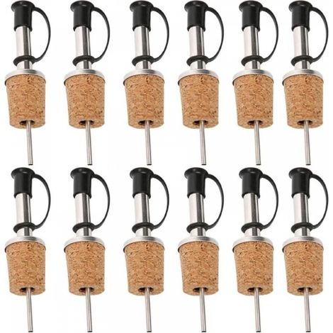 12 Piece Cork Spout Liqueur Free Flow Bottle Pourer Olive Oil Dispenser Spout Cocktail Aerated Spout Home Bar Spout (1/5)