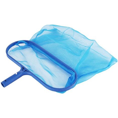 Épuisette à feuilles - Épuisette à mailles fines - Épuisette de piscine à mailles fines - Épuisette pour bassin - Outil de nettoyage de piscine - 37 × 41 × 30 cm - Bleu - Polyester bleu (1/5)