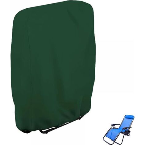 Housse de bain de soleil de jardin imperméable - 34 x 20/34 x 110 cm - Pour extérieur, jardin, balcon ou terrasse - Vert (1/5)