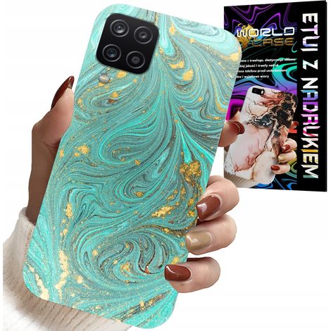 Custodia per Samsung Galaxy A22 5G - motivo marmorizzato + vetro temperato (1/5)