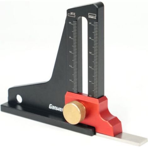 Aluminum Alloy Height Gauge Dual Scale Woodworking Measuring Tool Table Saw Depth Measuring Ruler (1/5)
