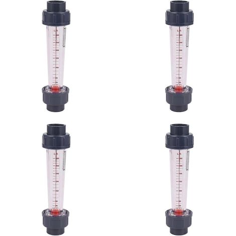 Débitmètre à tube plastique 4X -25, 300-3000 L/h, rotamètre pour eau, outils de mesure de débit pour liquides et produits chimiques. (1/5)