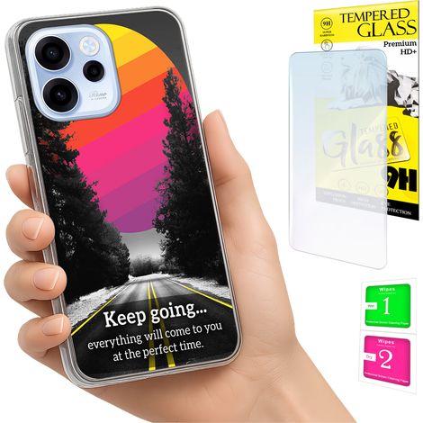 Custodia per Oppo Reno 15F / 15F FS Photo cover Cover posteriore + vetro 9H (1/5)