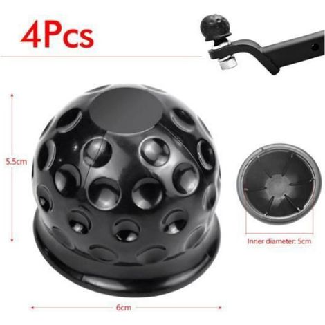 Cache Boule Attelage - 4Pcs - Protection - Caoutchouc - 50mm (1/4)