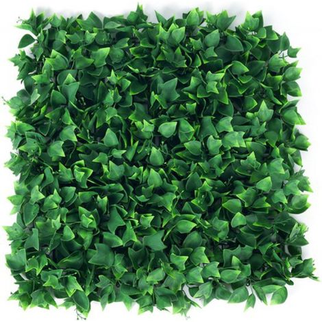 Ensemble de haie artificielle - 4 x 50 x 50 cm - Mur végétal - Lierre artificiel - Plante artificielle - Brise-vue pour balcon - Plantes artificielles pour intérieur et extérieur - Feuillage luxuriant (1/5)