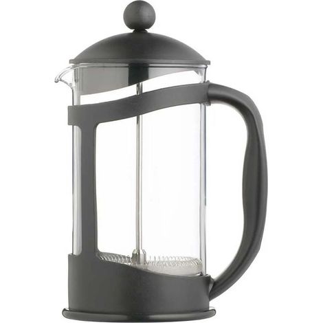 Cafetière à piston en plastique, 8 tasses, pour préparation de café, robuste et pratique (1/3)