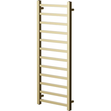 Colore Blaine Brushed Brass 1200mm x 500mm Straight Heated Towel Rail (1/5)