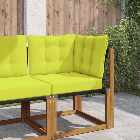 Sofakissen für draußen 3 pcs Grün Polyester
