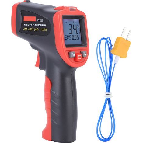 WT323D Tragbares digitales Infrarot-Thermometer – Berührungslose Messung von -50 °C bis 850 °C (1/5)