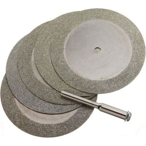 Mini disques de coupe rotatifs diamantés pour scie à verre, lames de pierres précieuses, disques de coupe 10 pièces + 2 bielles (1/5)
