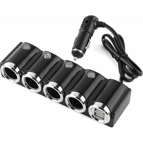 DC 12V/24V USB 4-fach Universal-Auto-Zigarettenanzünder-Schnellladeadapter (1/5)