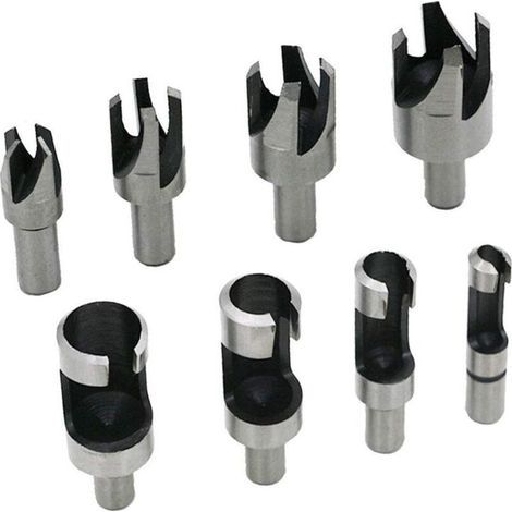 8-teiliges Set Holzdübelbohrer, Holzschneidwerkzeug, Dübelbohrer 6 mm/10 mm/13 mm/16 mm, mit Kegelbohrern und Klauenbohrern (1/4)