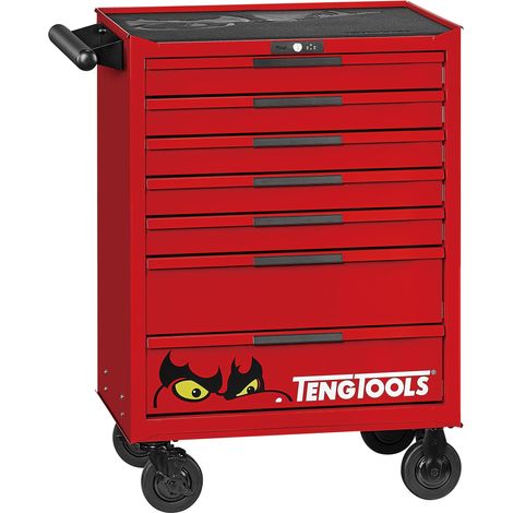 Servante d'atelier rouge professionnelle 7 tiroirs Teng Tools TSW26R7