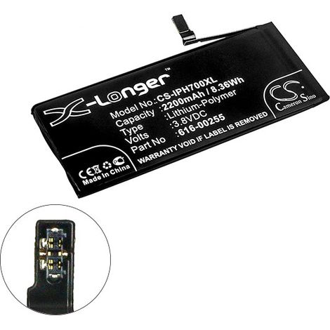 NX - Batterie téléphone, smartphone, GSM pour iPhone 7 3.8V 2200mAh - 616-0025561600255 (1/4)