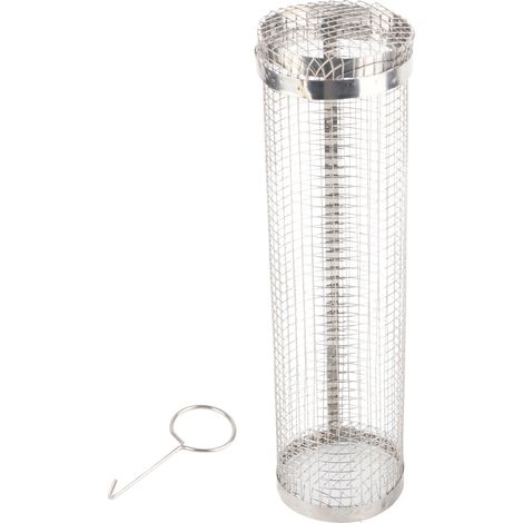 Panier à griller roulant en acier inoxydable, accessoires de cuisson pour barbecue, panier cylindrique pour légumes, poisson et viande, 30 cm x 30 cm (1/5)
